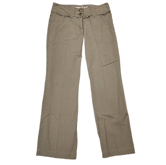 Womens Vintage Nice Concept Low Rise Army Green Bootcut Pants Size Small - Picture 2 of 12